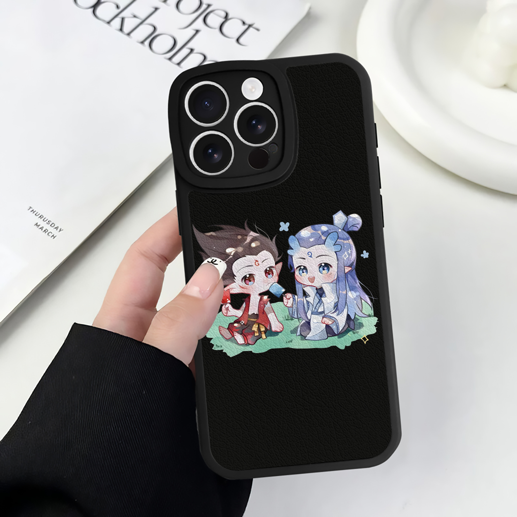 （画像用） Ne Zha 2 ナタ 魔童の大暴れ 【iPhone 16シリーズ対応】シリコンスマホケース（レザー調） 材質：シリコン